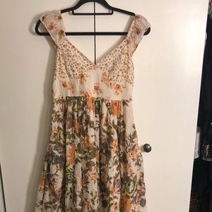 Free People Midi Floral Dress